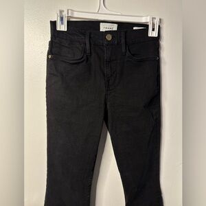 Frame Denim Black Flare Jeans